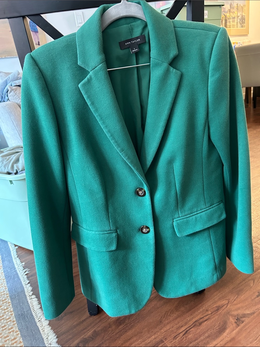Ann Taylor Green Tailored Blazer
